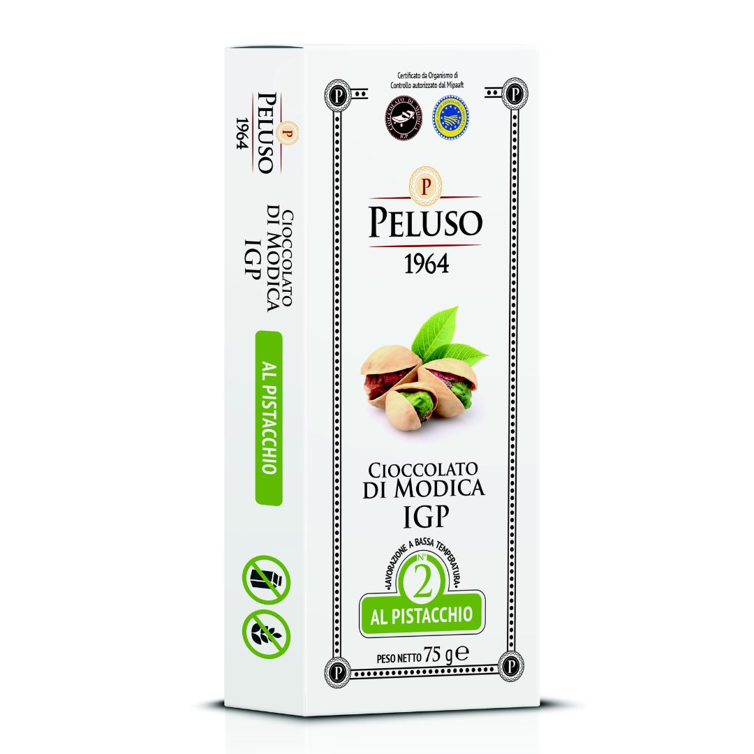 Cioccolato di modica al pistacchio 75 gr Peluso