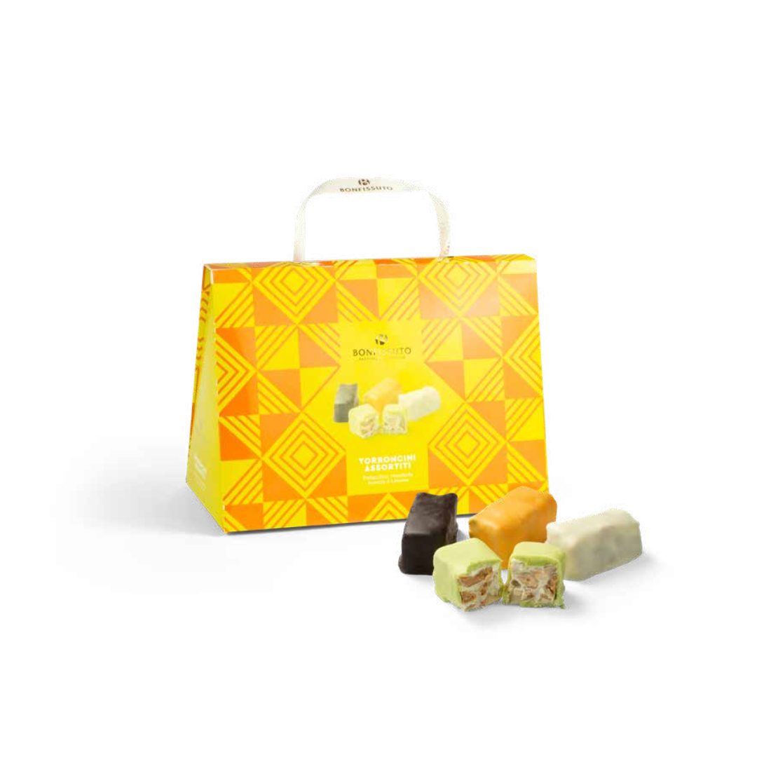 Torroncini assortiti Bonfissuto 300 Gr con bag regalo